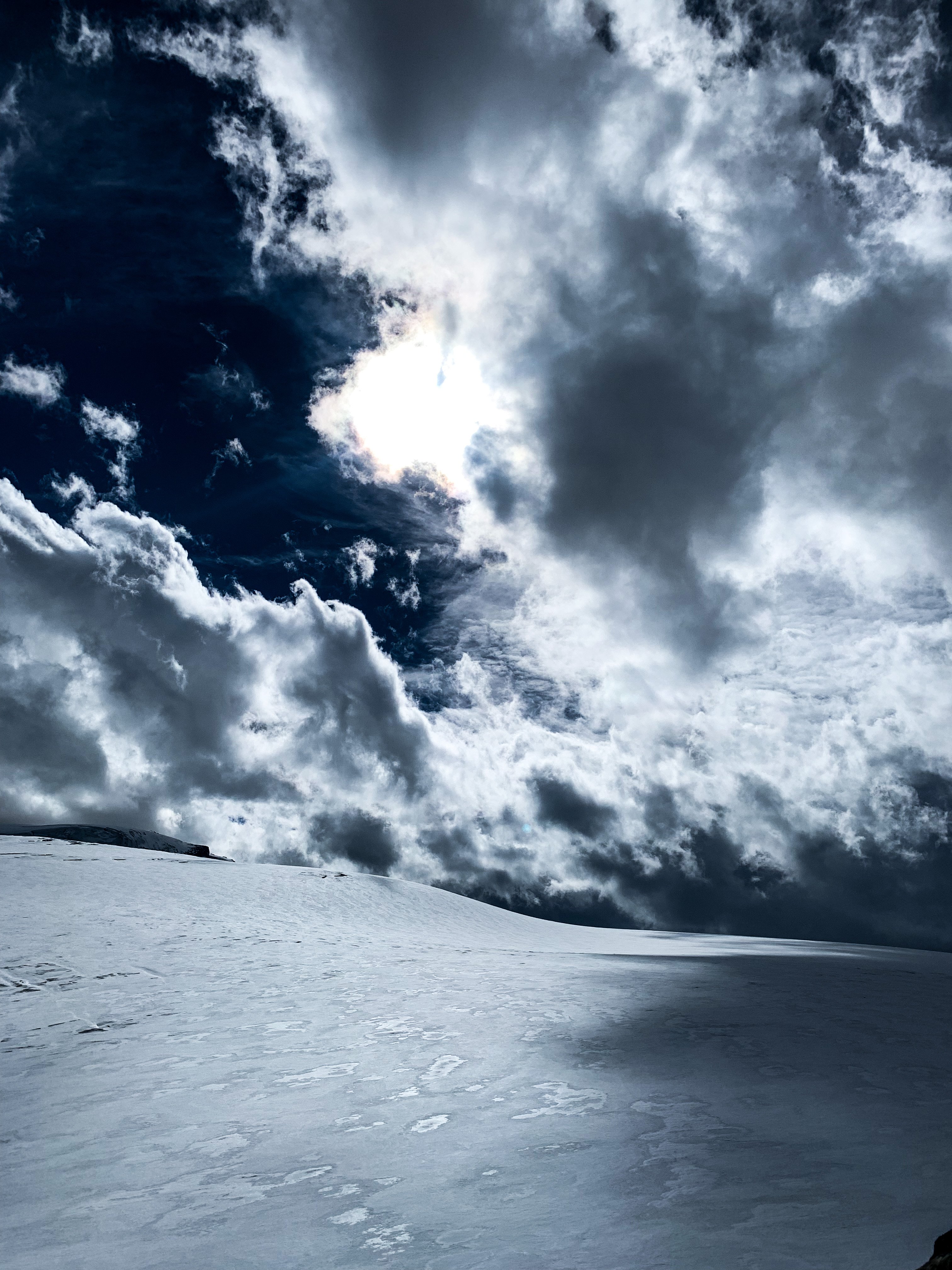 Photo of a winter sky over snow