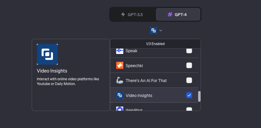 Video Insights Plugin